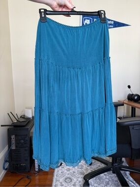 Y2K “Rag” brand flowy boho midi skirt / medium